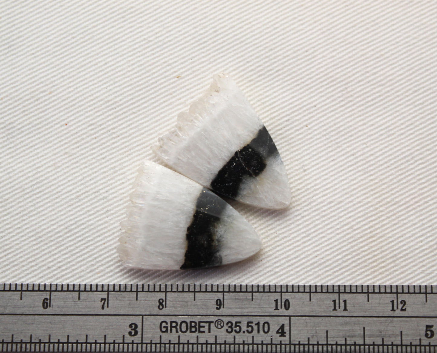 Crystal Zebra Cabochons Pair with Druzy Edges