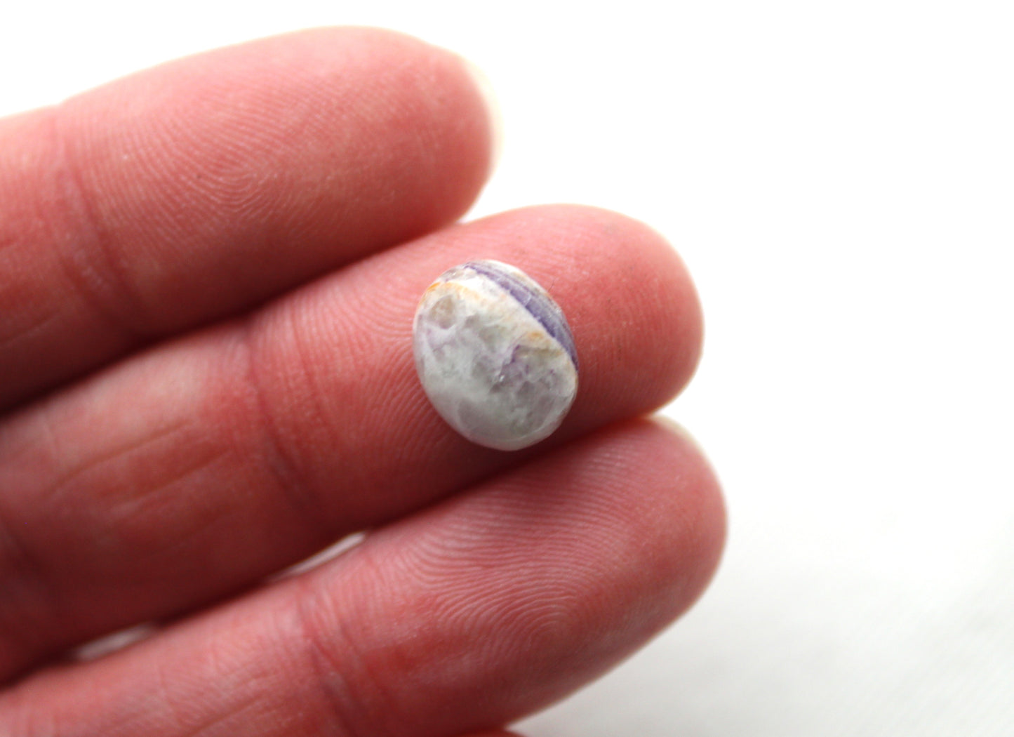 FOUR amethyst Chevron oval cabochons 9X11MM