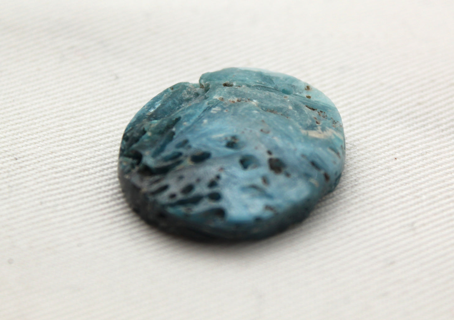 One Blue Ice Agate freeform Cabochon Gemstone DRILLED