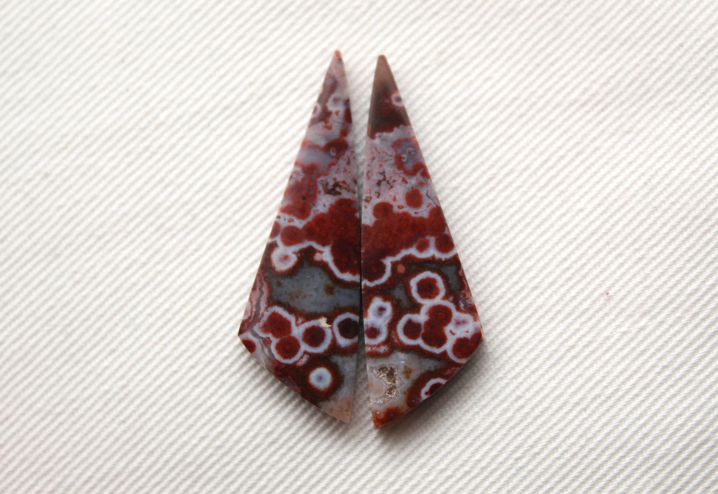 River Jasper Cabochon Pair Gemstone