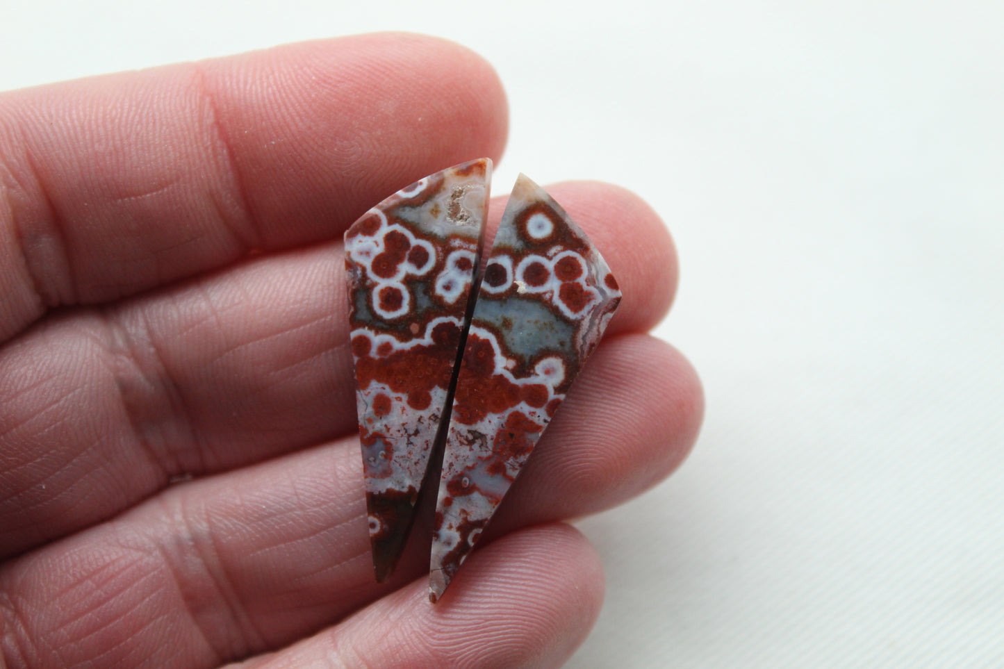 River Jasper Cabochon Pair Gemstone