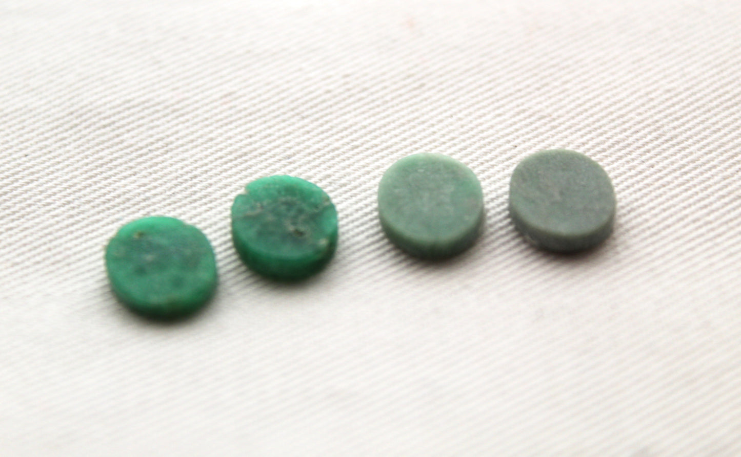 FOUR Variscite Flat cabochons 8X10 MM Gemstones Oval