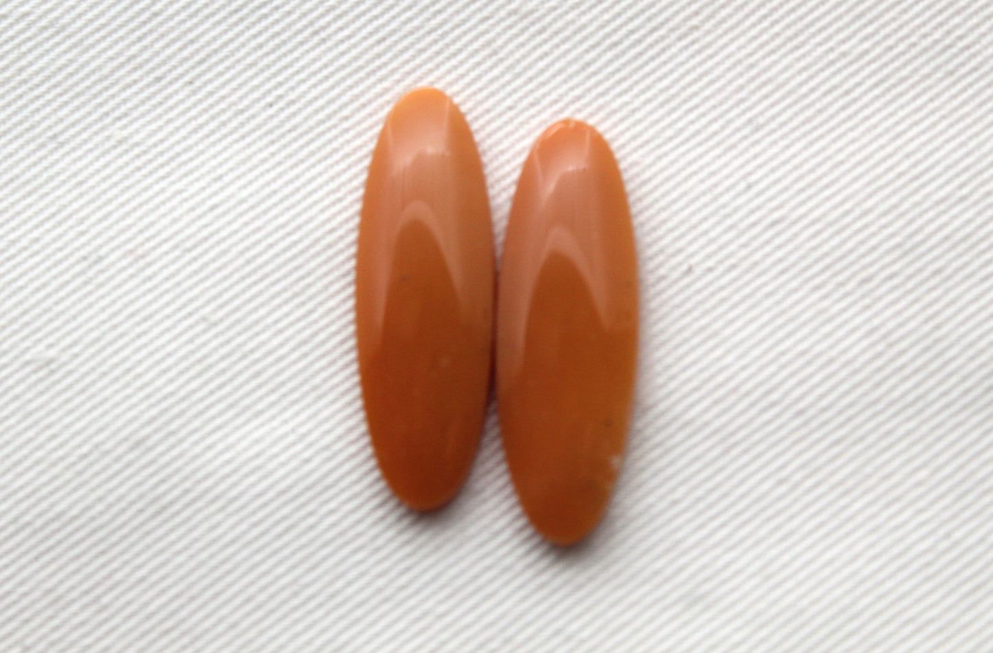 Yellow Chrysoprase Cabochon Pair Gemstone Oval