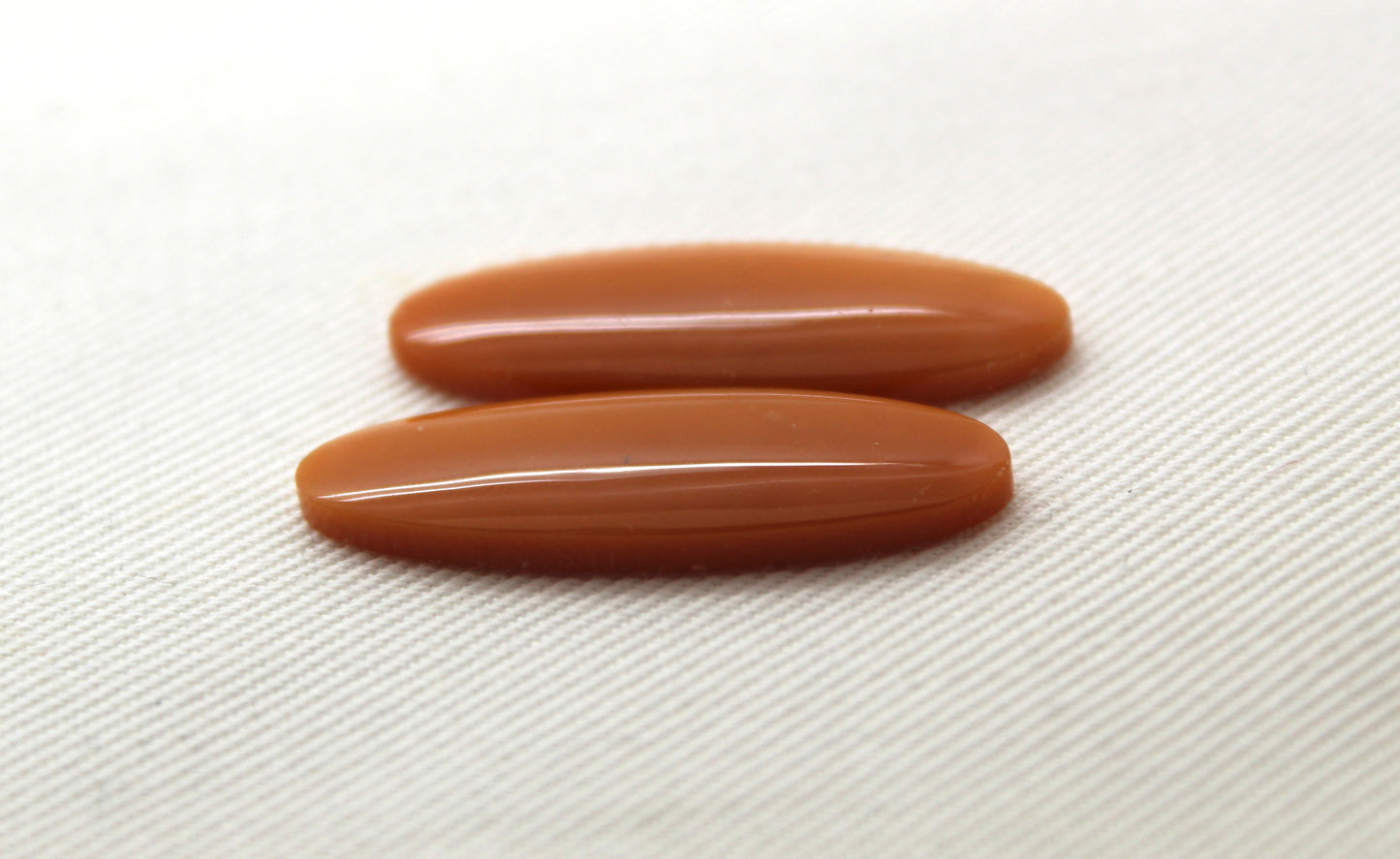 Yellow Chrysoprase Cabochon Pair Gemstone Oval