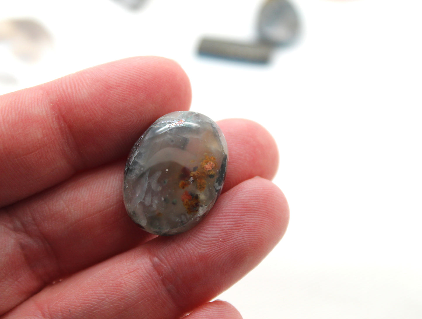 Chrysocolla Copper cabochon gemstone natural oval