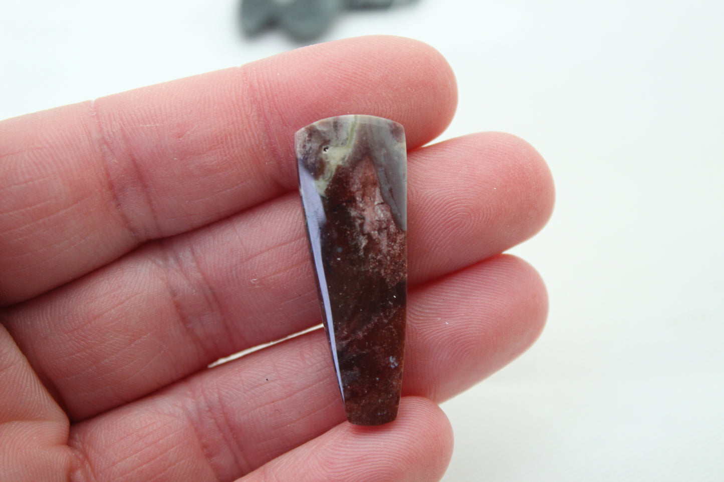 Indonesian Jasper Cabochons Pair Gemstone pink beige