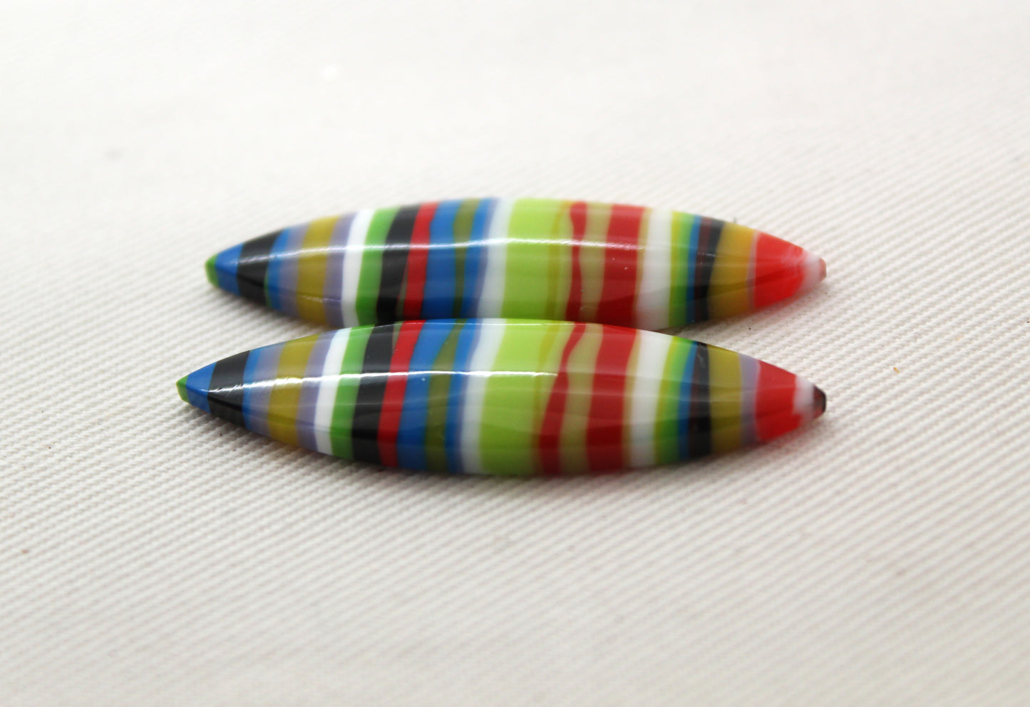 Surfite Cabochon Pair multicolors marquise