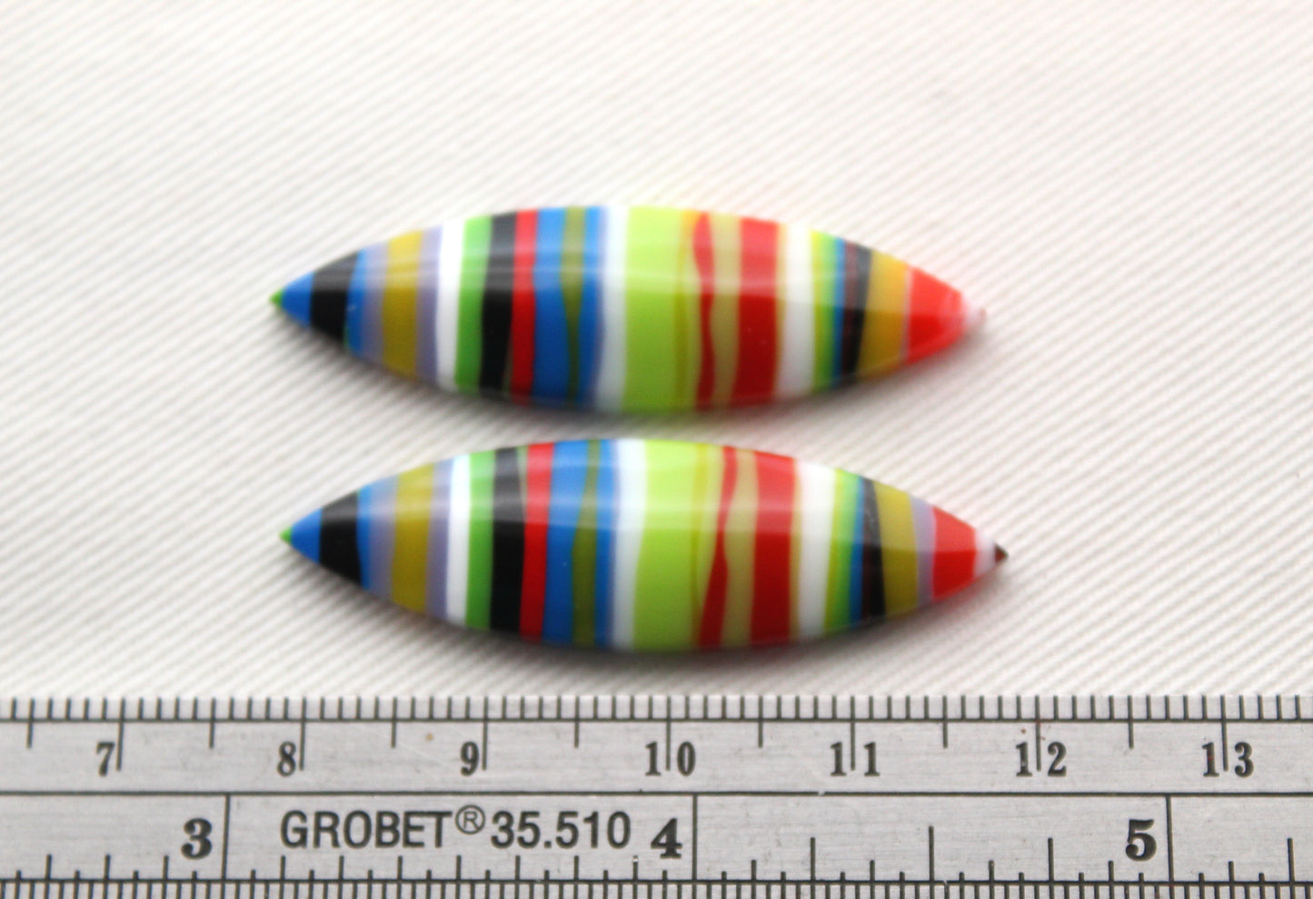 Surfite Cabochon Pair multicolors marquise