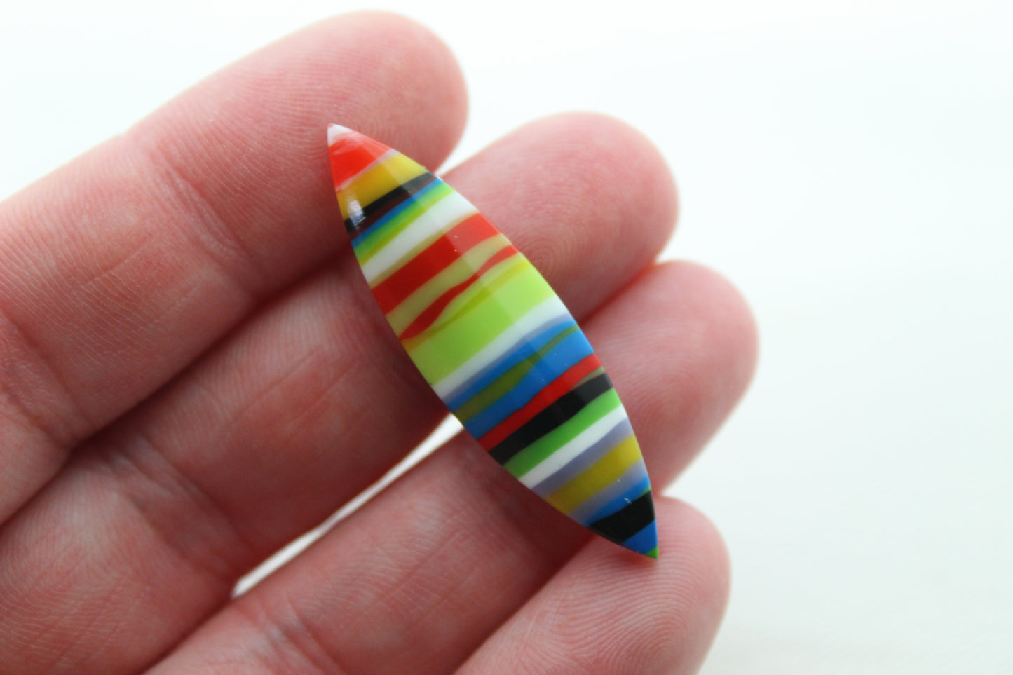 Surfite Cabochon Pair multicolors marquise