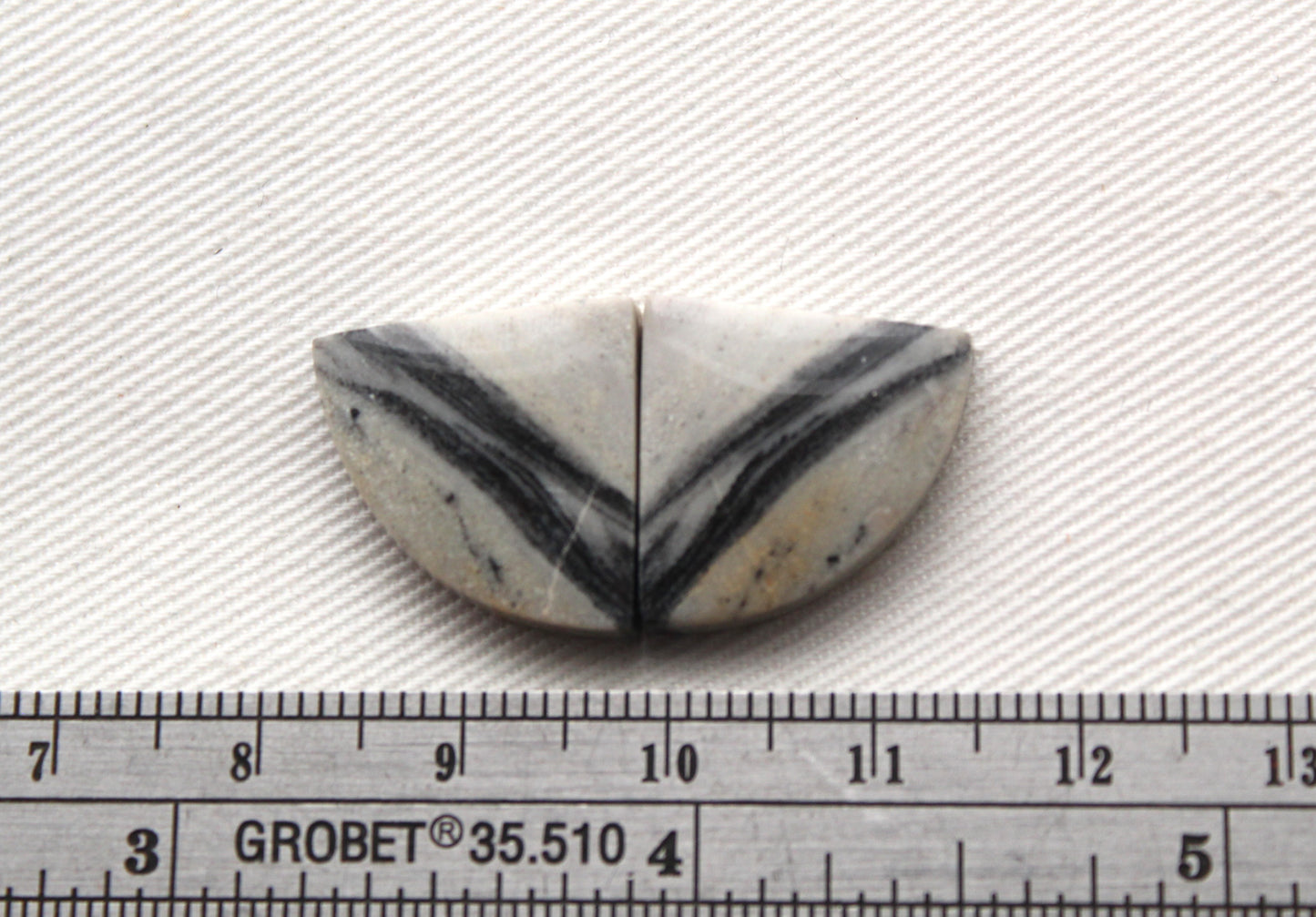 Pair of striped Jasper Cabochons