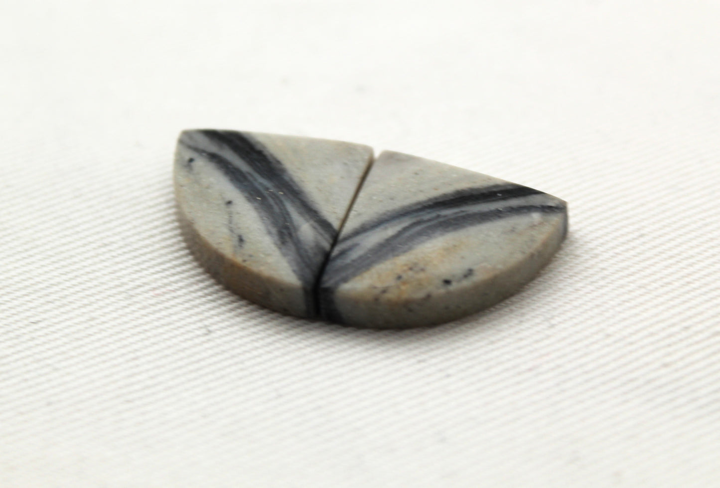 Pair of striped Jasper Cabochons
