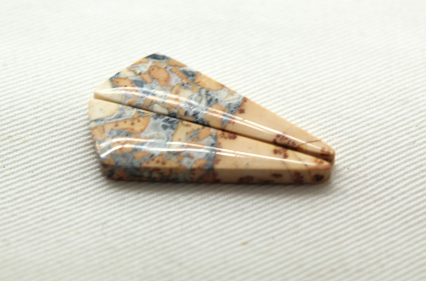 Maligano Jasper cabochons pair Gemstone triangle