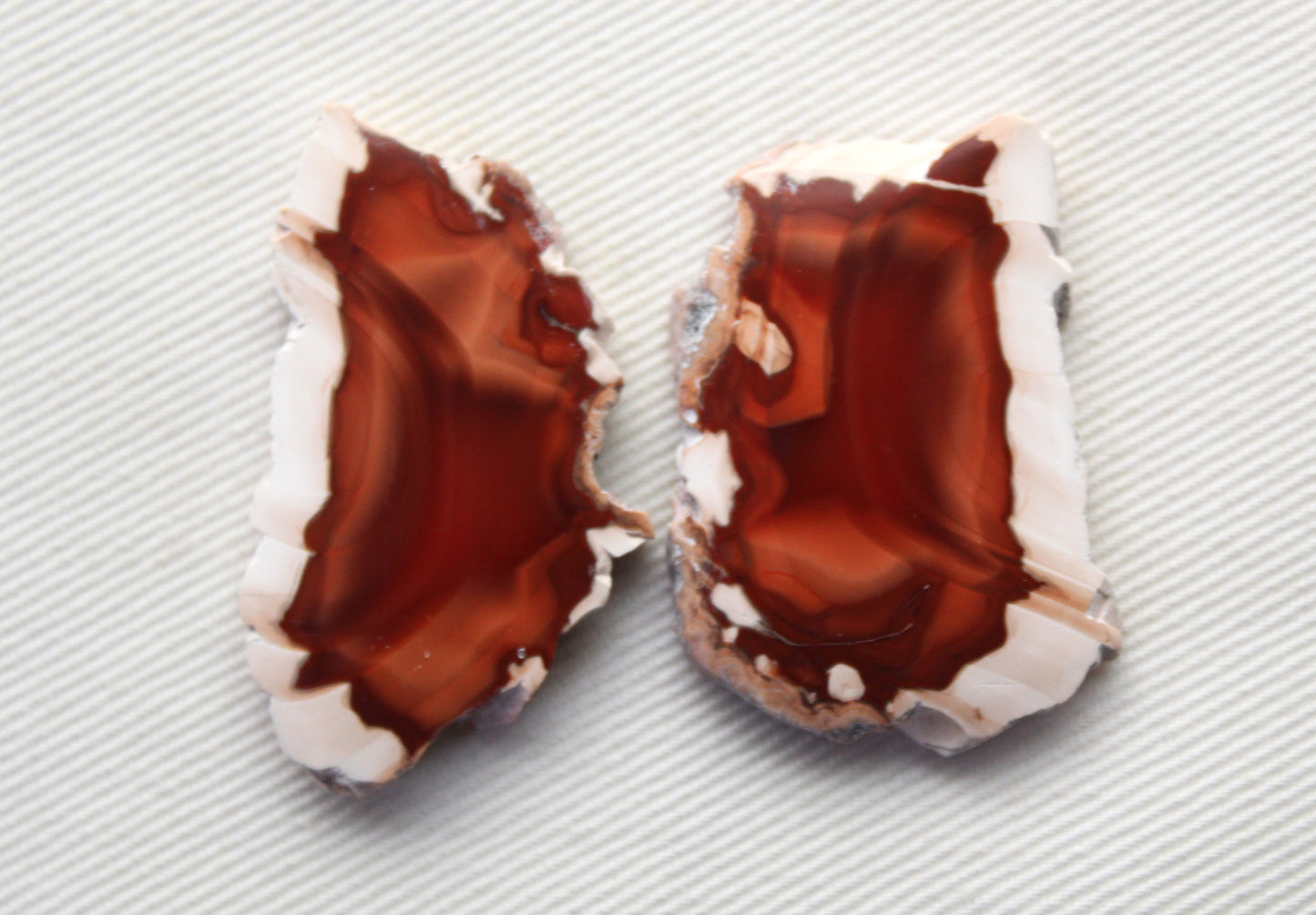 Sliced Agate Pair Gemstones freeform natural
