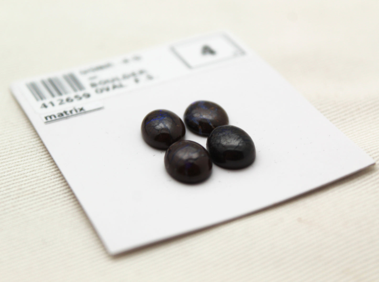 FOUR Boulder Opal cabochons natural gemstone Oval 9X7MM