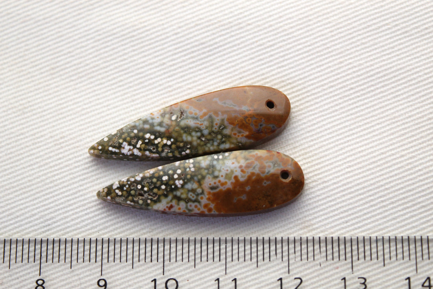 Small River Jasper Pair Cabochon Gemstone DRILLED