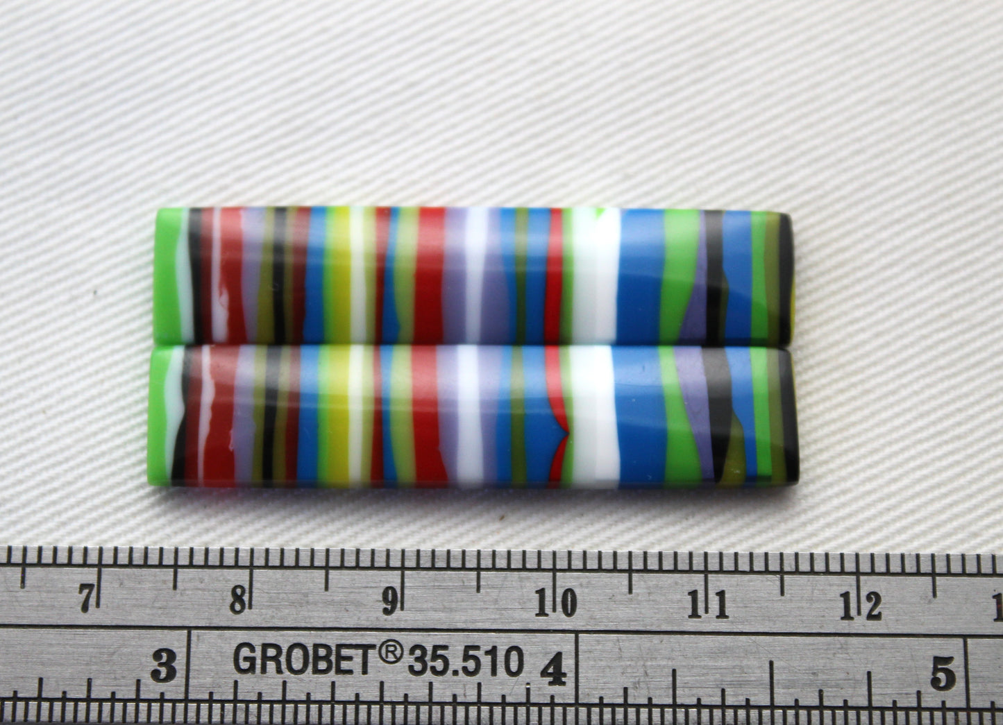 Surfite Cabochon Pair multicolors rectangle