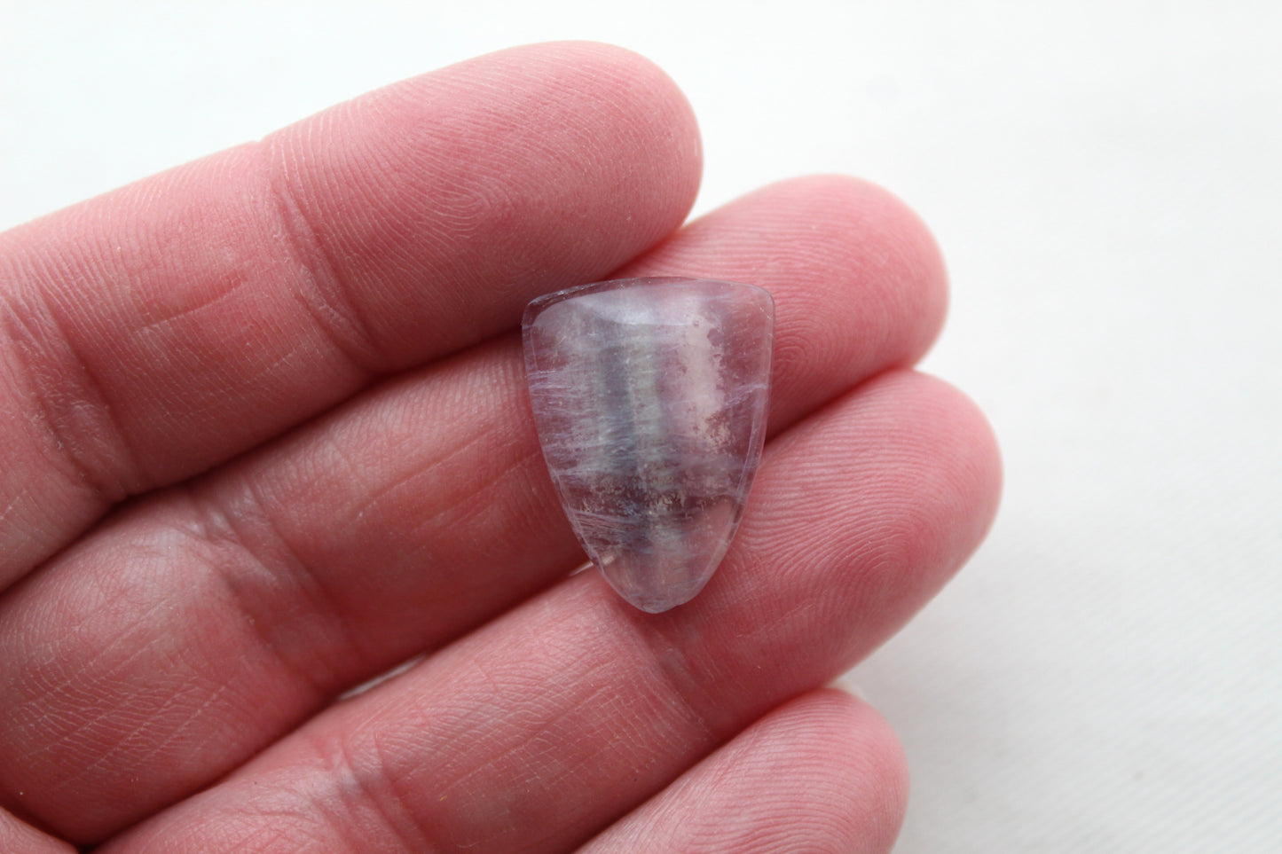 Lot of THREE shield Fluorite Cabochons 15X20 MM