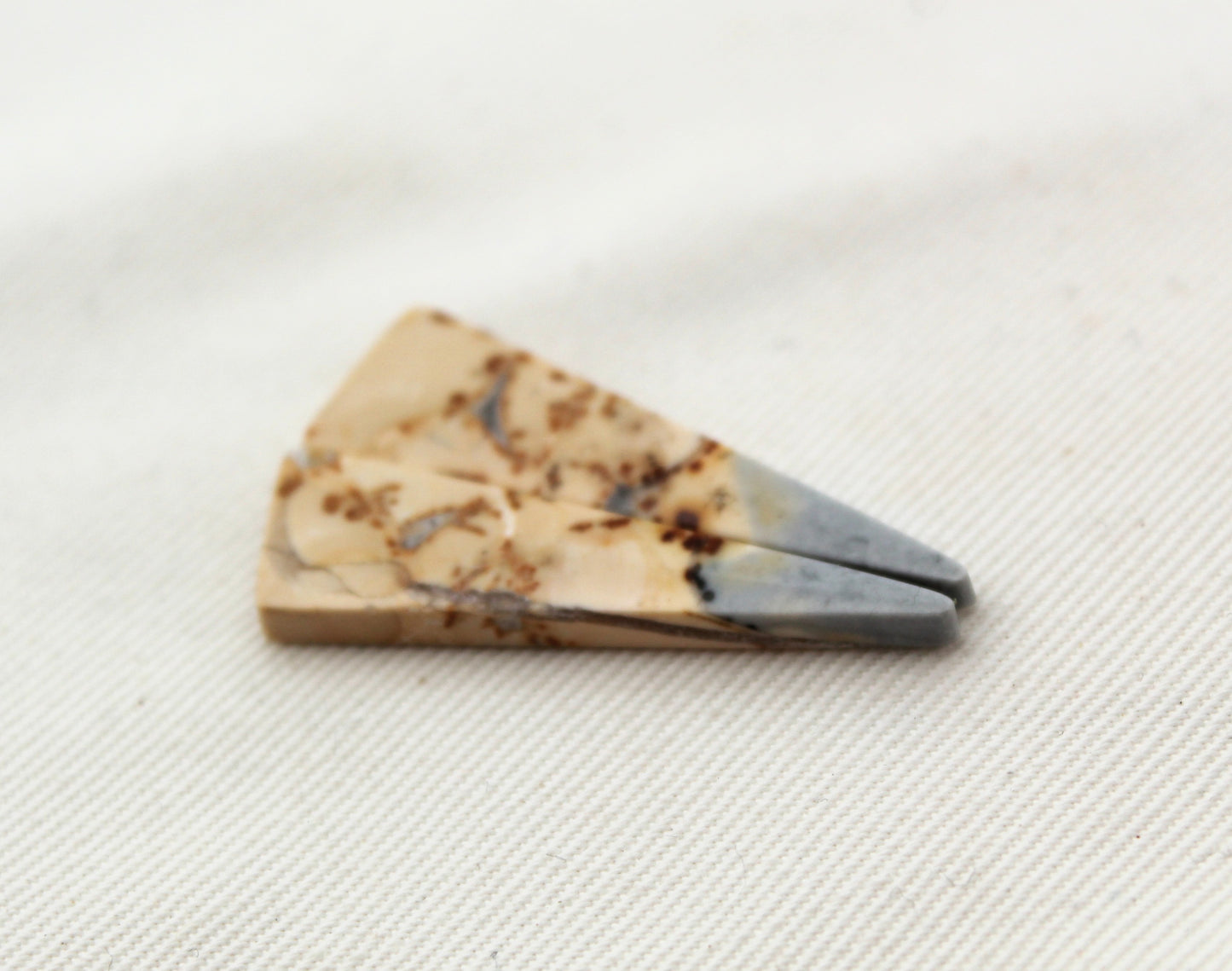 Maligano Jasper cabochons pair Gemstone triangle