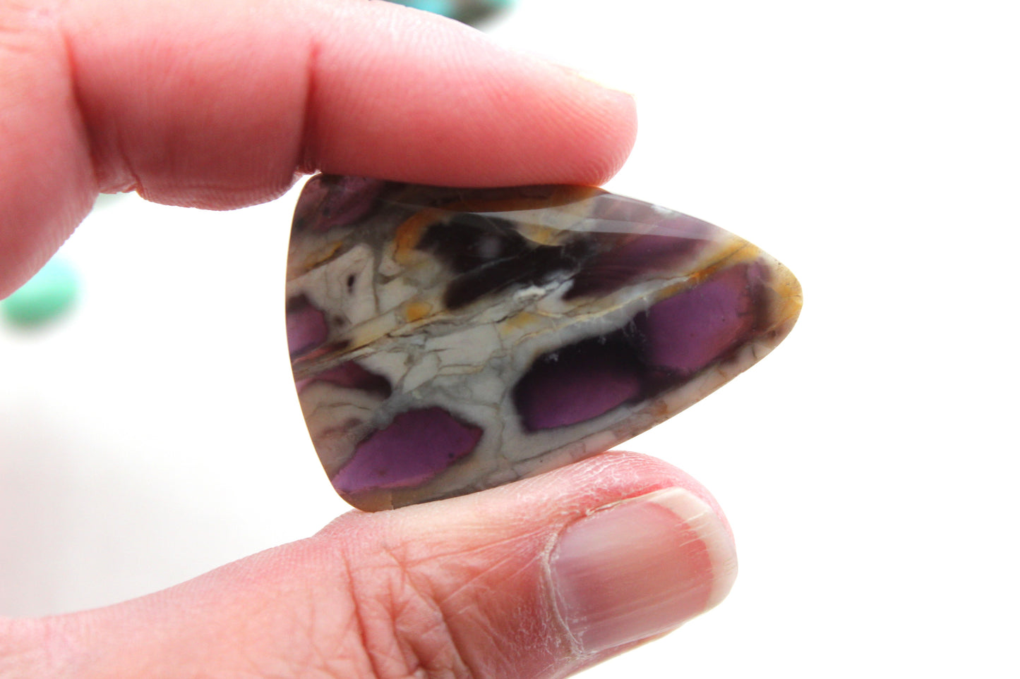 Superb Chalcedony cabochon purple
