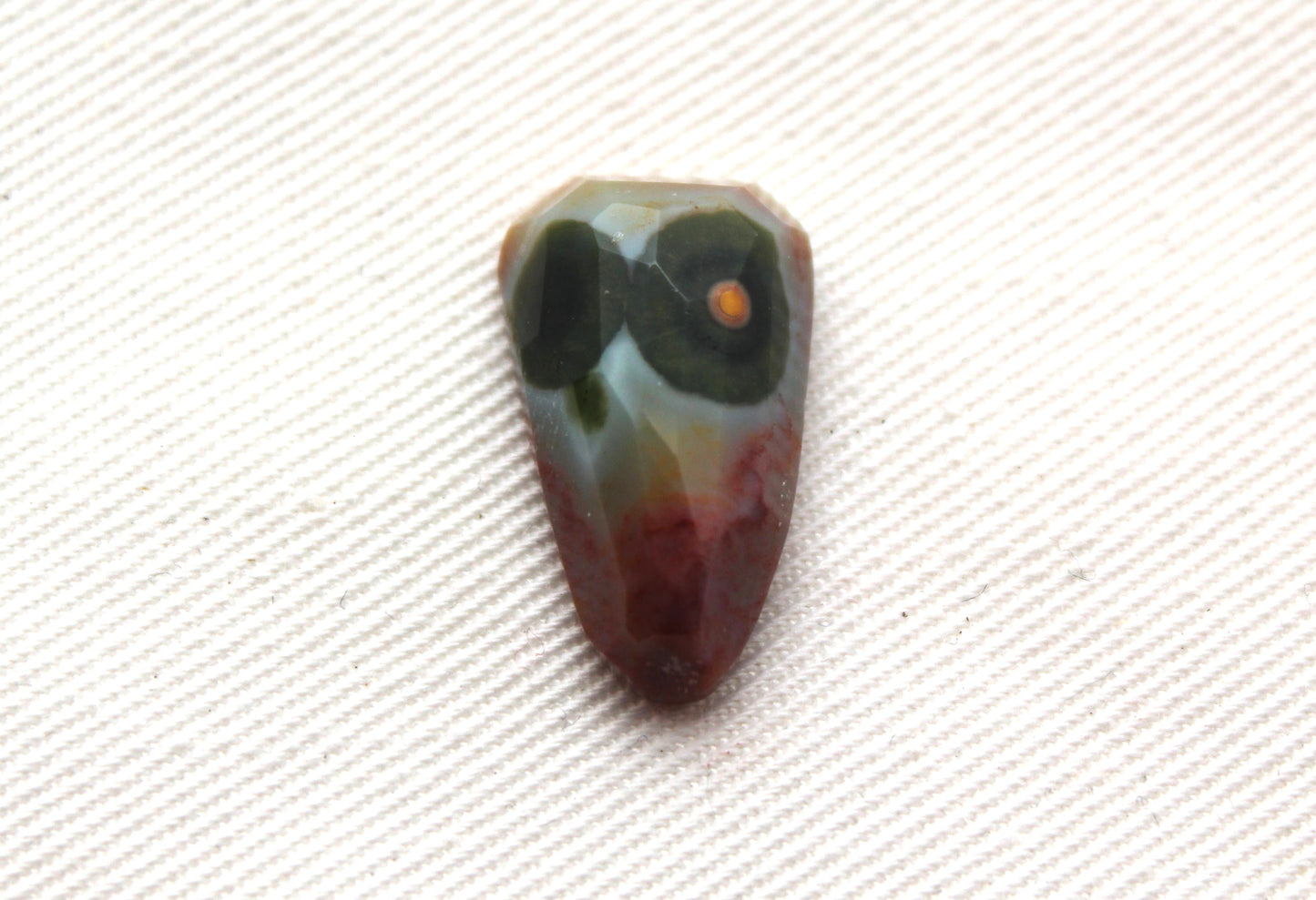 Small Rose cut Ocean Jasper Cabochon Gemstone freeform green
