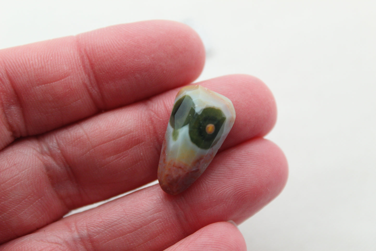 Small Rose cut Ocean Jasper Cabochon Gemstone freeform green