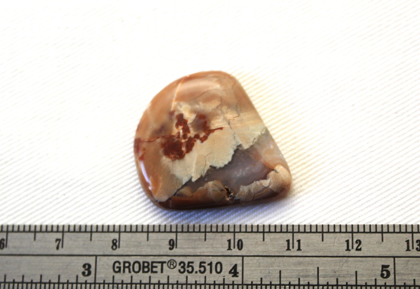 Natural Agate Cabochon Gemstone beige brown