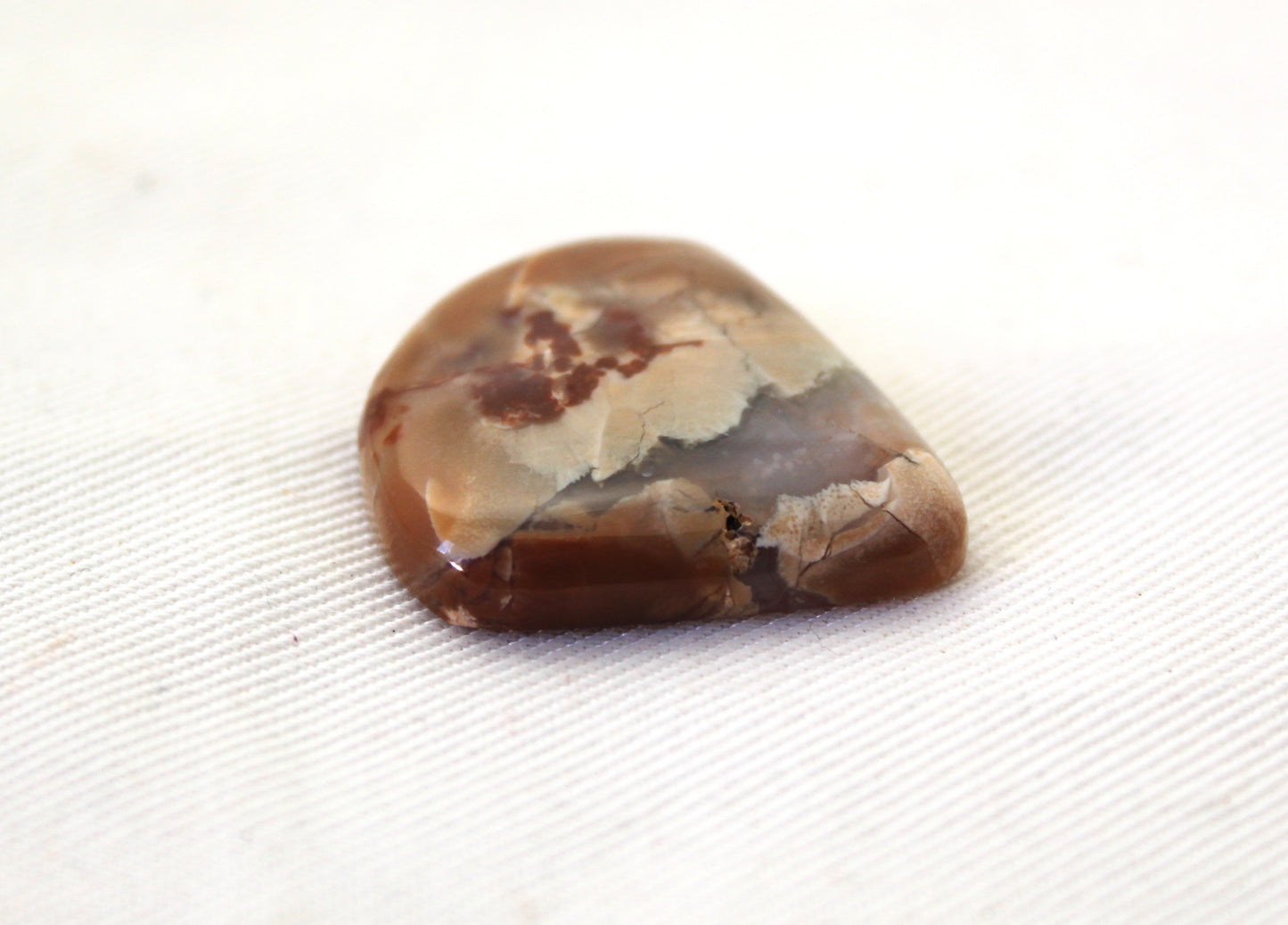 Natural Agate Cabochon Gemstone beige brown