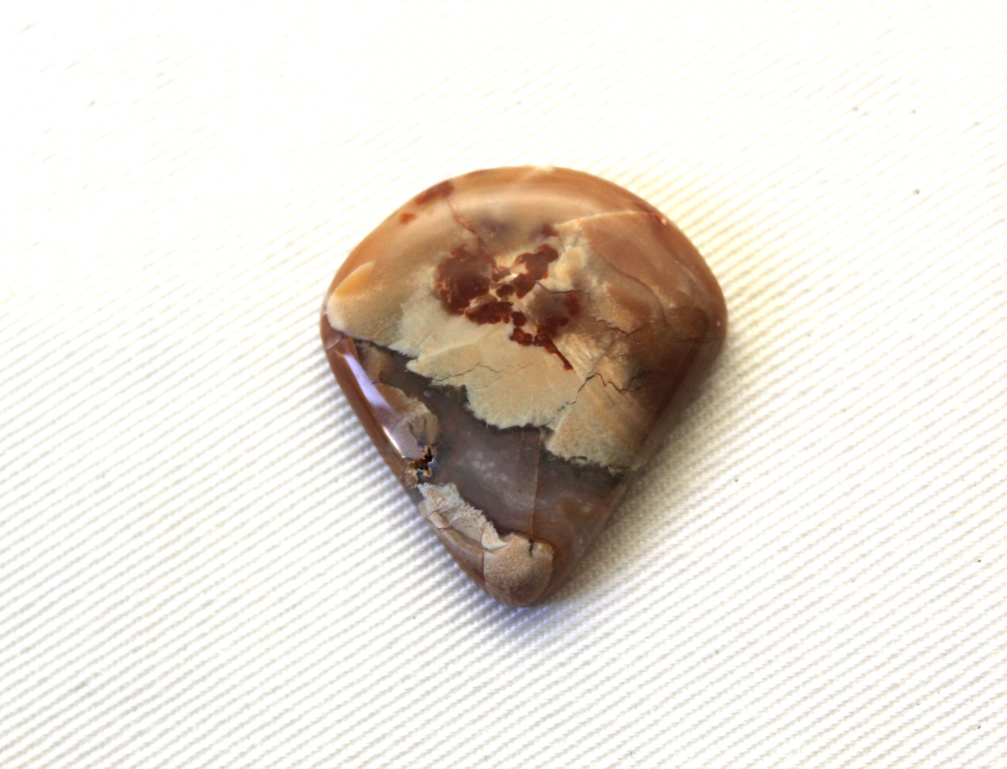 Natural Agate Cabochon Gemstone beige brown