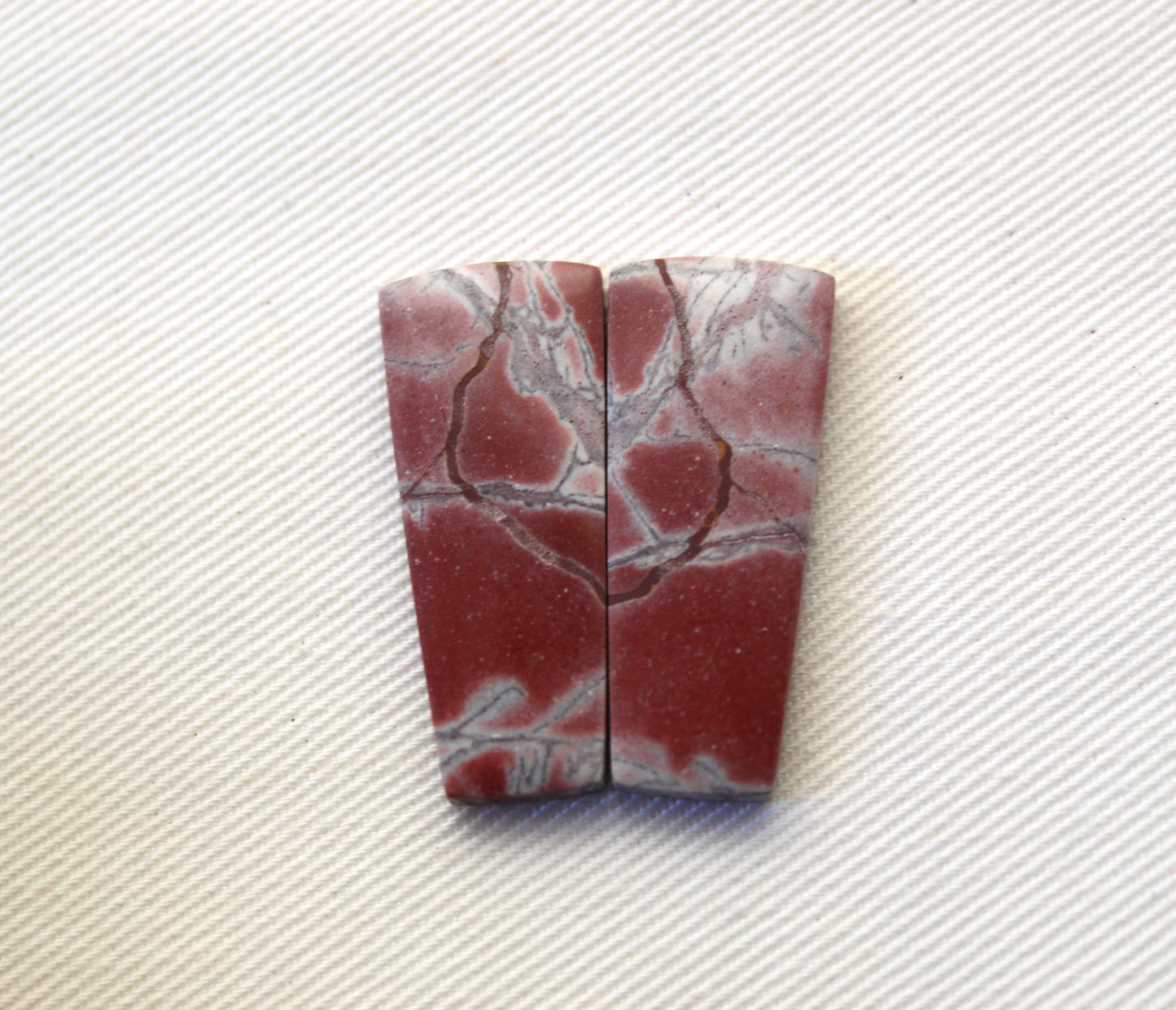 Rhyolite Cabochons Pair gemstone pink
