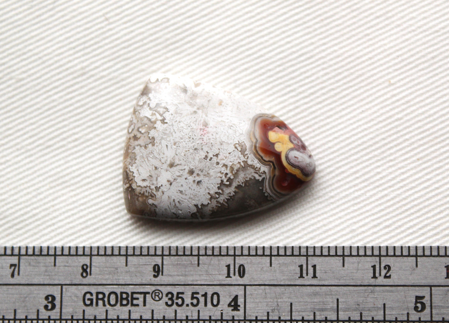 Lace Agate Cabochon Gemstone shield shape 27x21MM