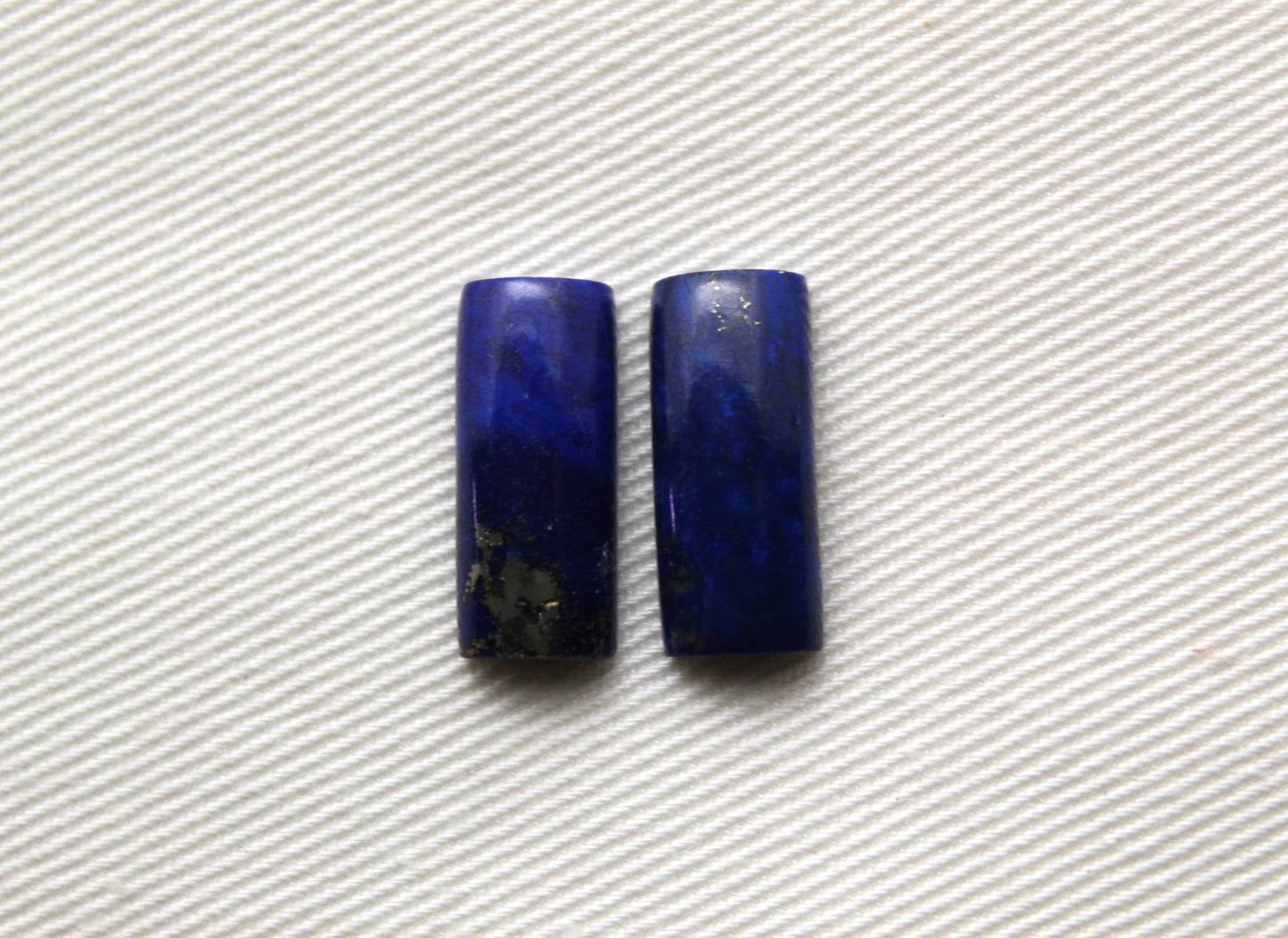 TWO pieces of Lapis Lazuli Gemstones 7X16MM DRILLED