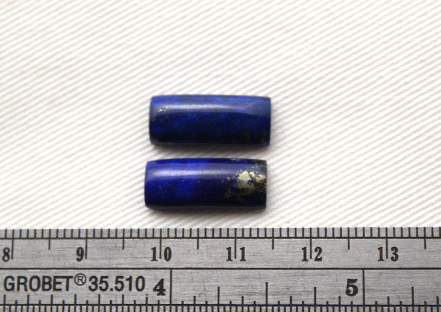 TWO pieces of Lapis Lazuli Gemstones 7X16MM DRILLED