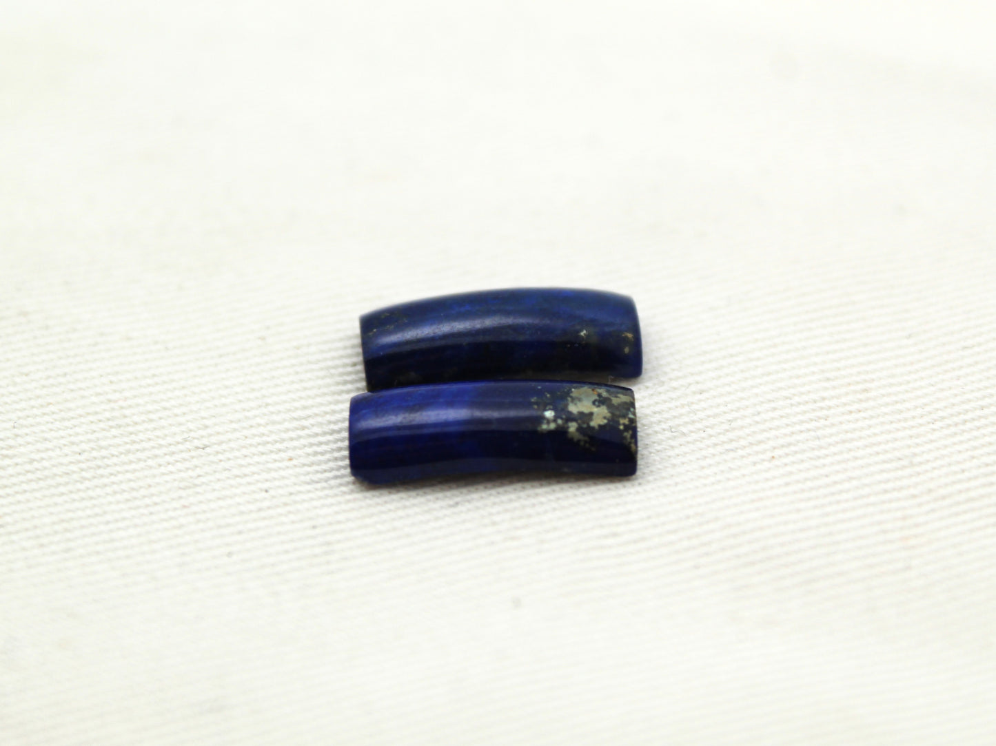 TWO pieces of Lapis Lazuli Gemstones 7X16MM DRILLED