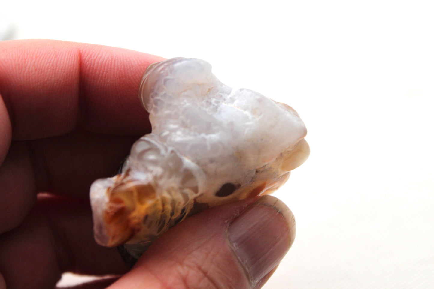 🧡 Raw Natural Fire Agate – Arizona