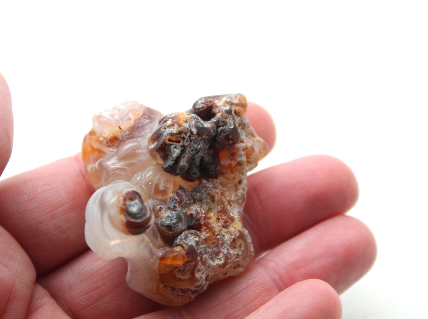 🧡 Raw Natural Fire Agate – Arizona