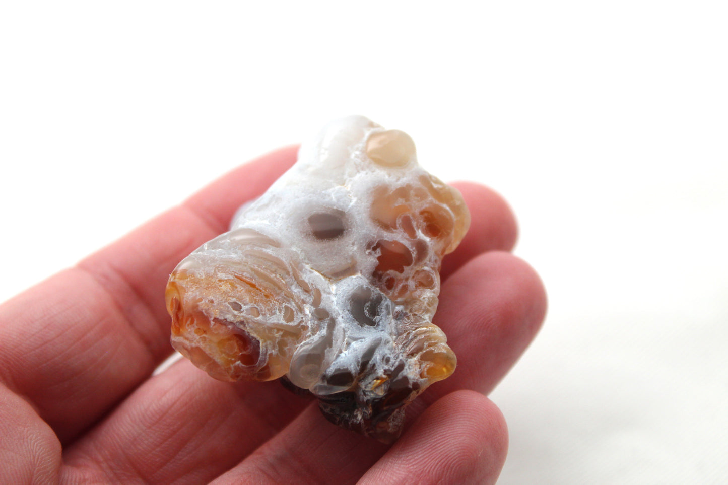 🧡 Raw Natural Fire Agate – Arizona