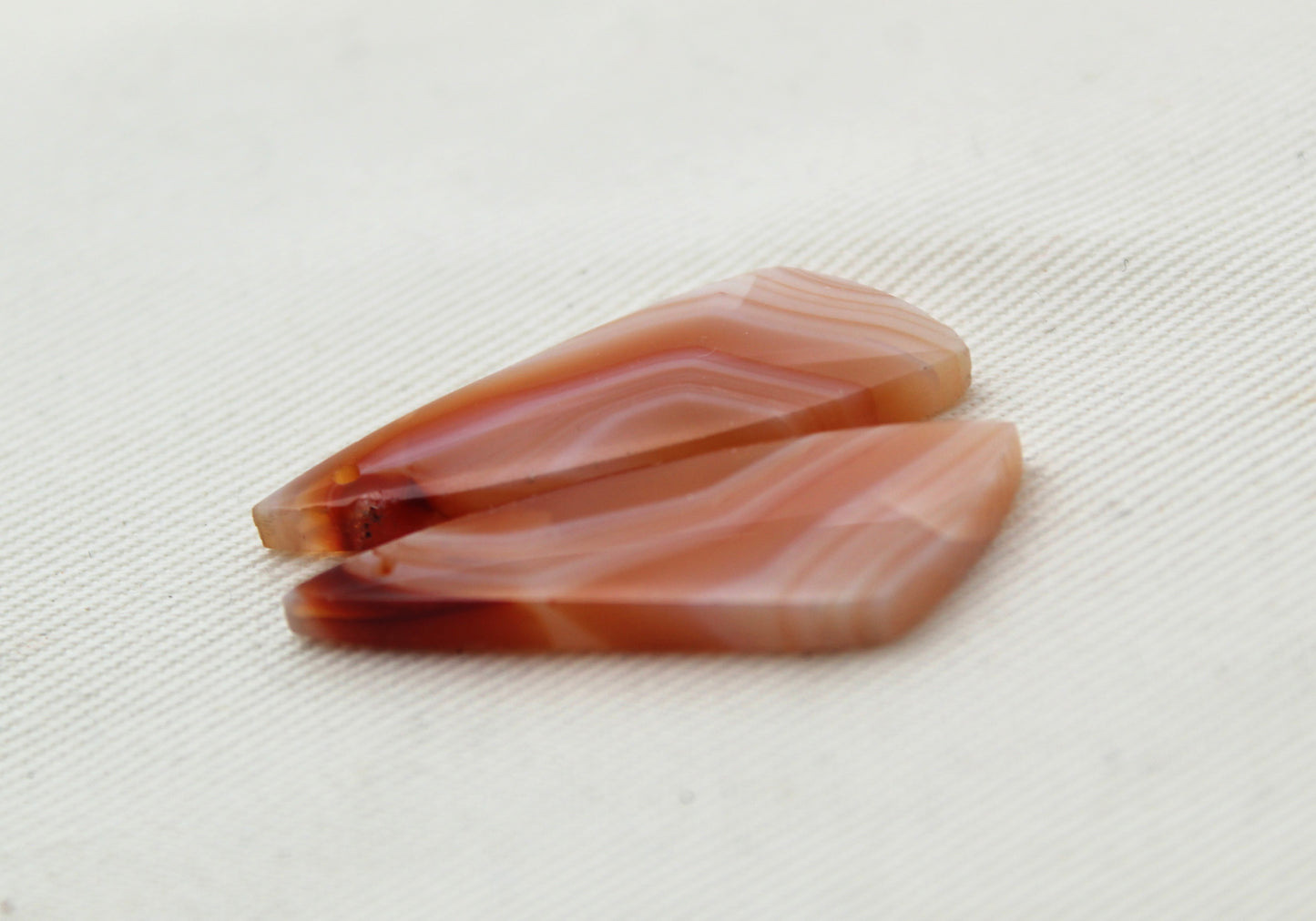 Banded Agate Cabochon Gemstone orange