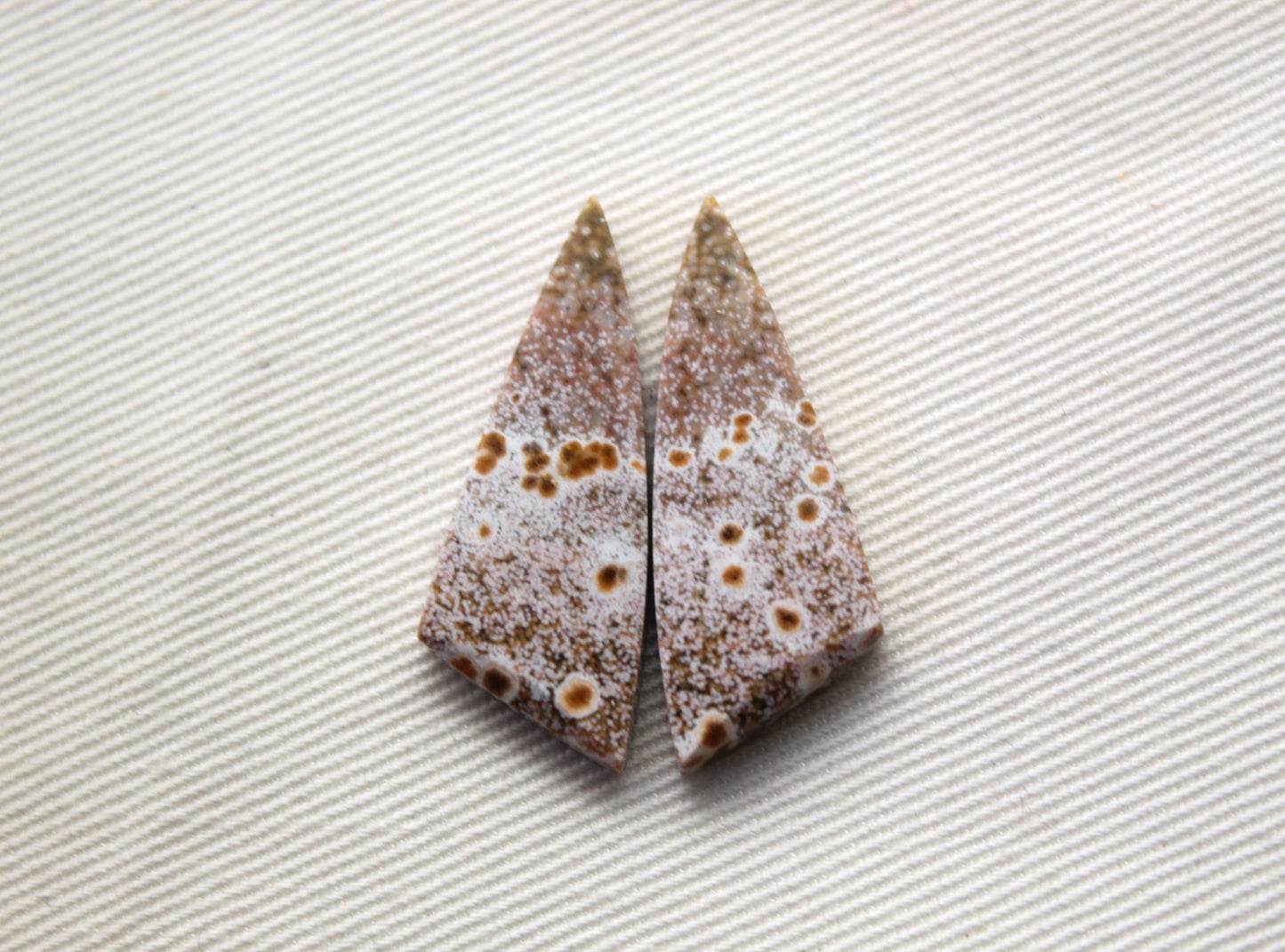 Small River Jasper Cabochon Pair Gemstone