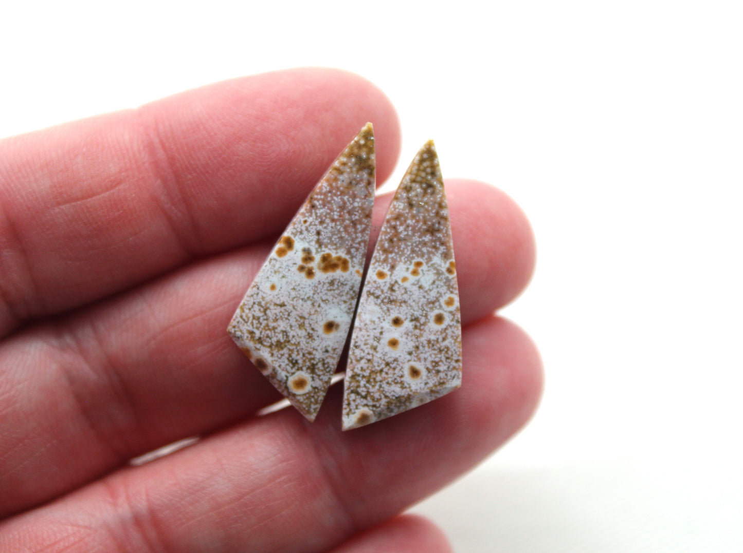 Small River Jasper Cabochon Pair Gemstone