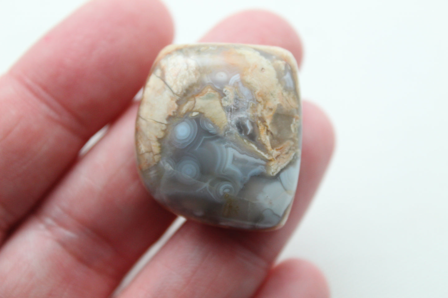 NICE Natural Agate Cabochon Gemstone beige freeform