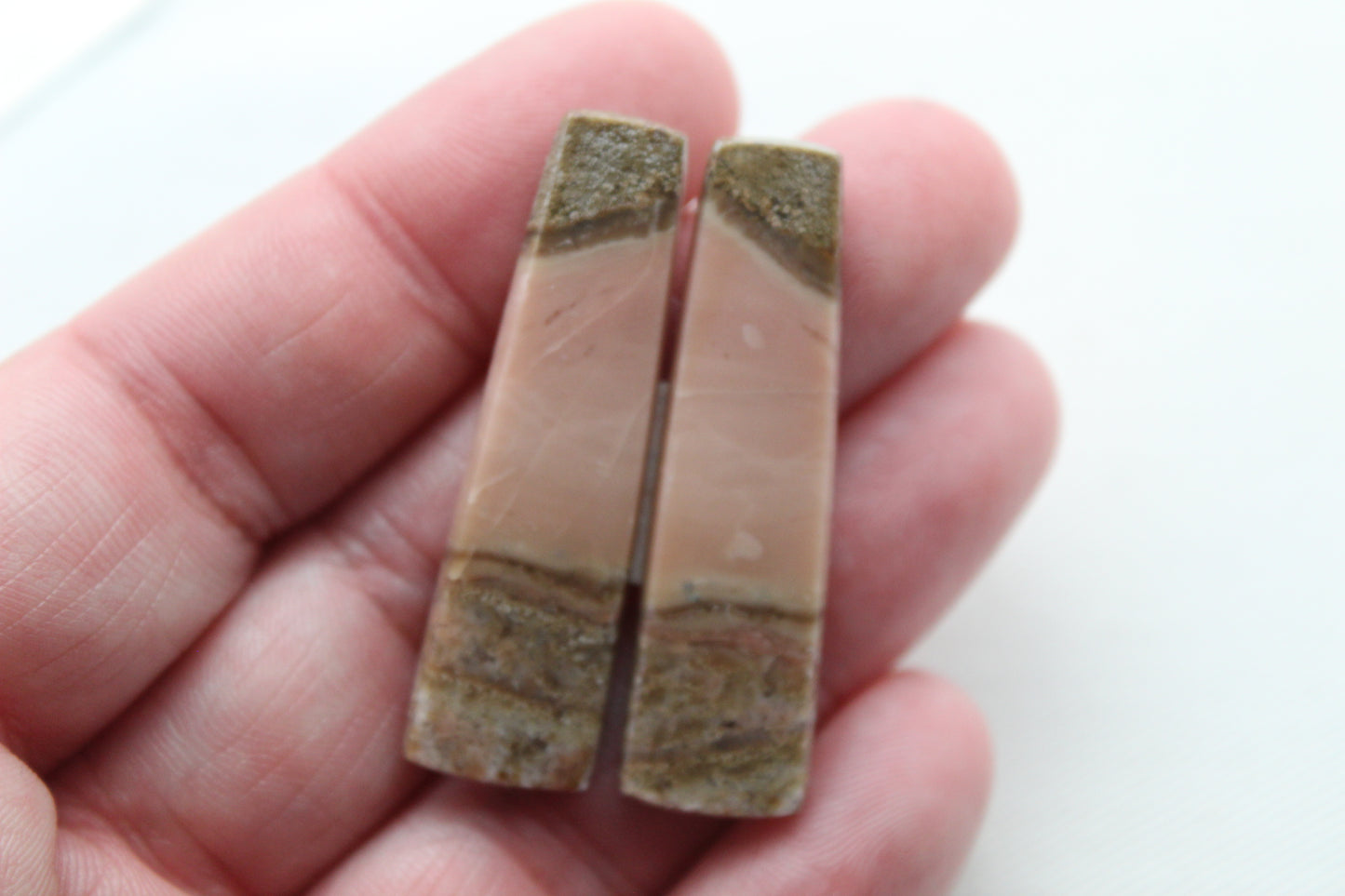 Indonesian Sunset Jasper Pair Cabochons Gemstone natural