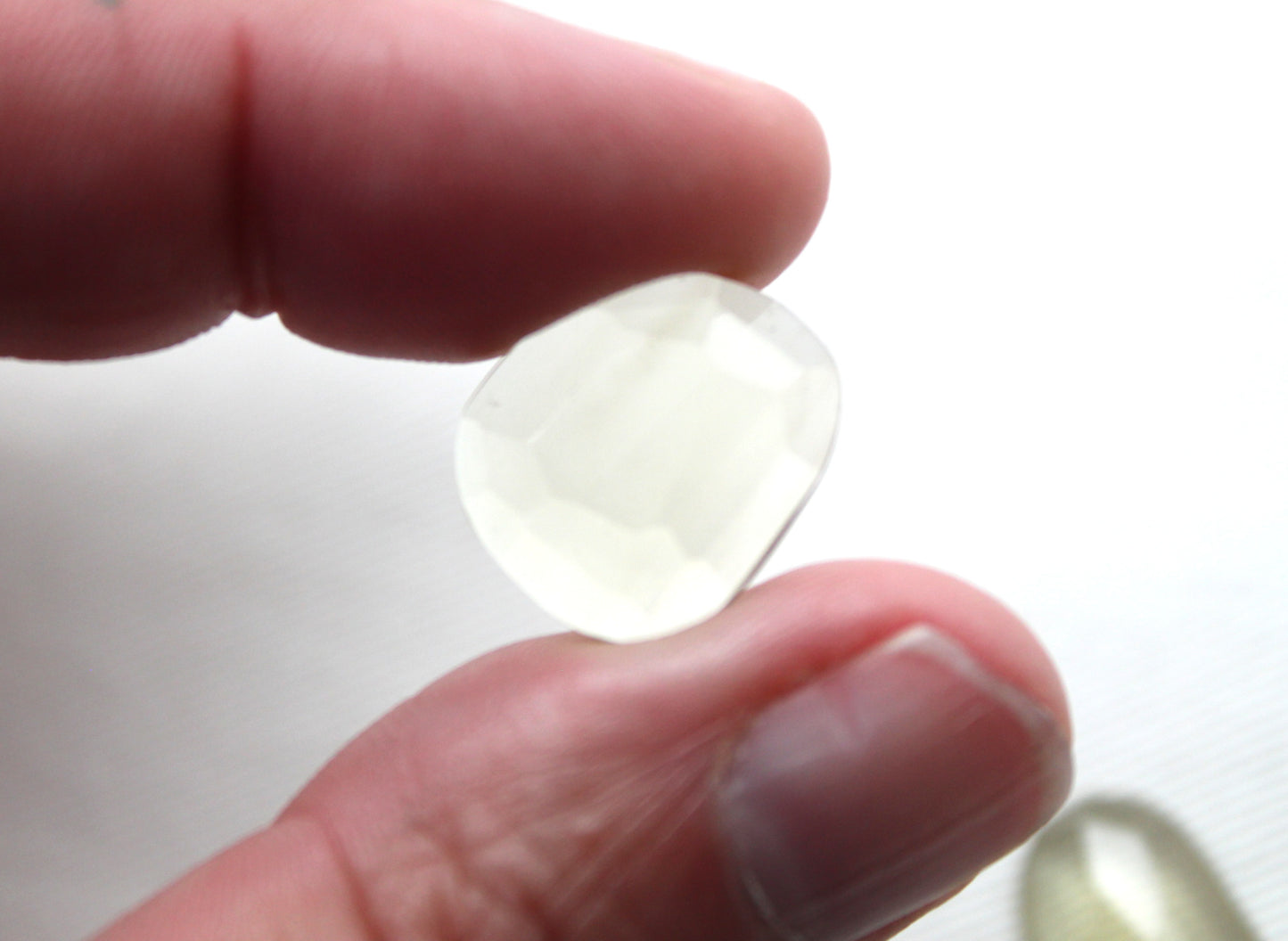 TWO Lemon Quartz Rose Cut Cabochon Gemstone