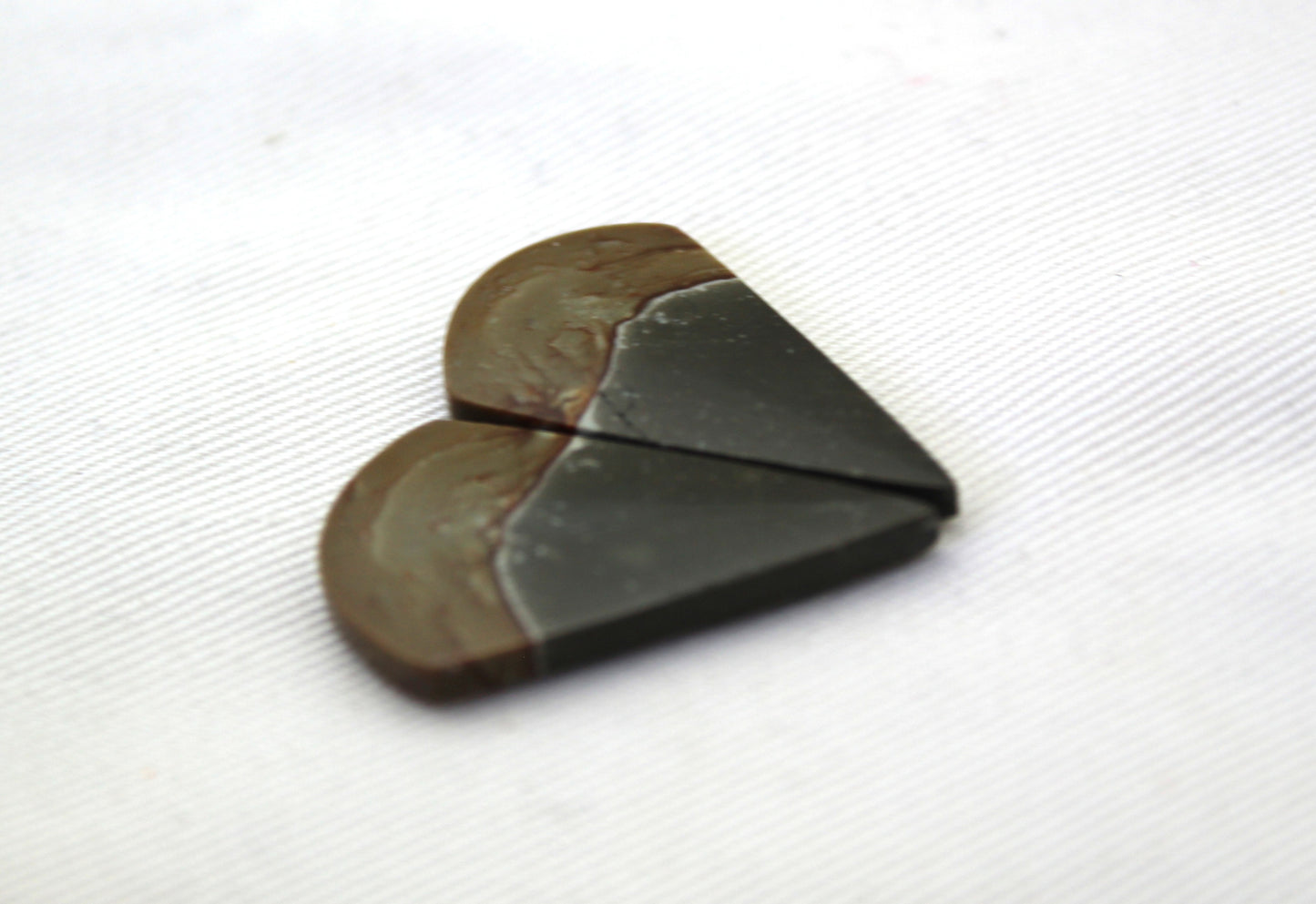 Matching pair of polychrome Jasper Cabochons
