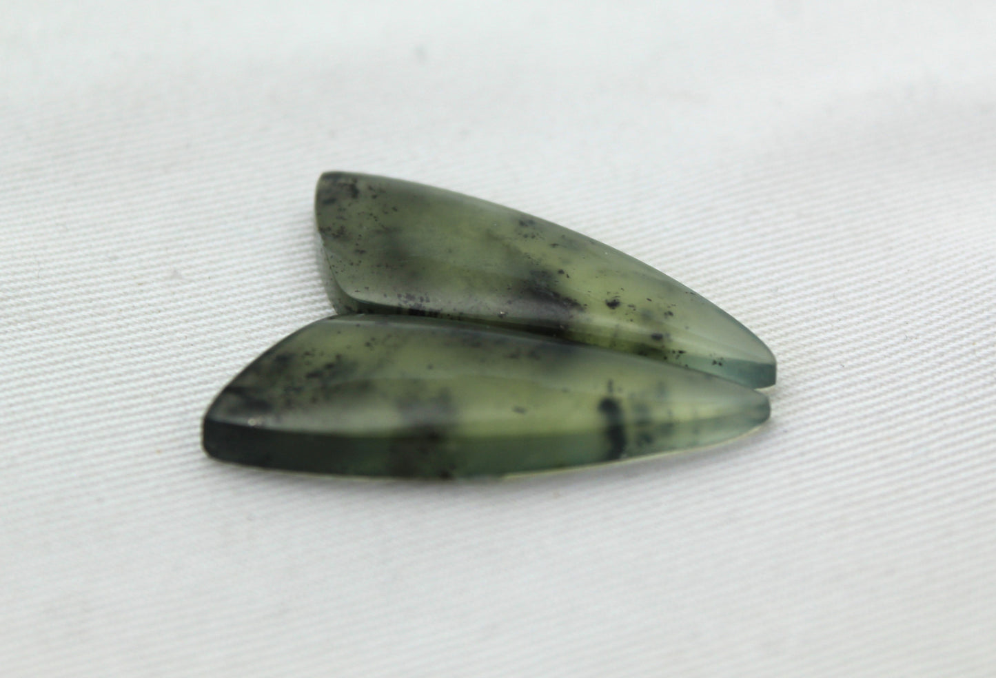 Vesuvianite Cabochon Pair Gemstone light green