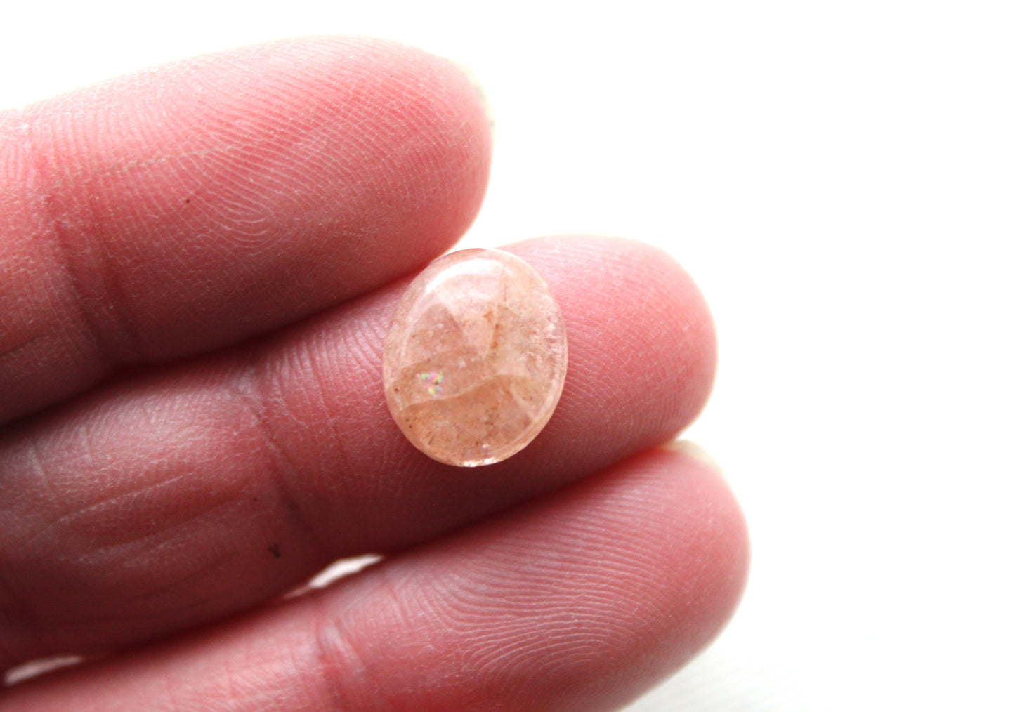 FOUR Morganite cabochons Gemstones Oval 10X12MM