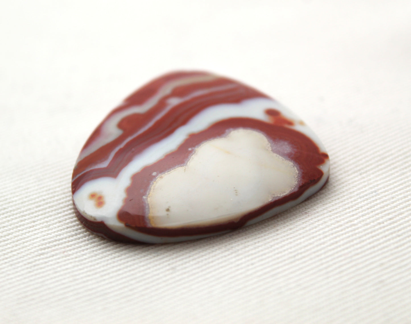 Banded Agate Cabochon Gemstone Red