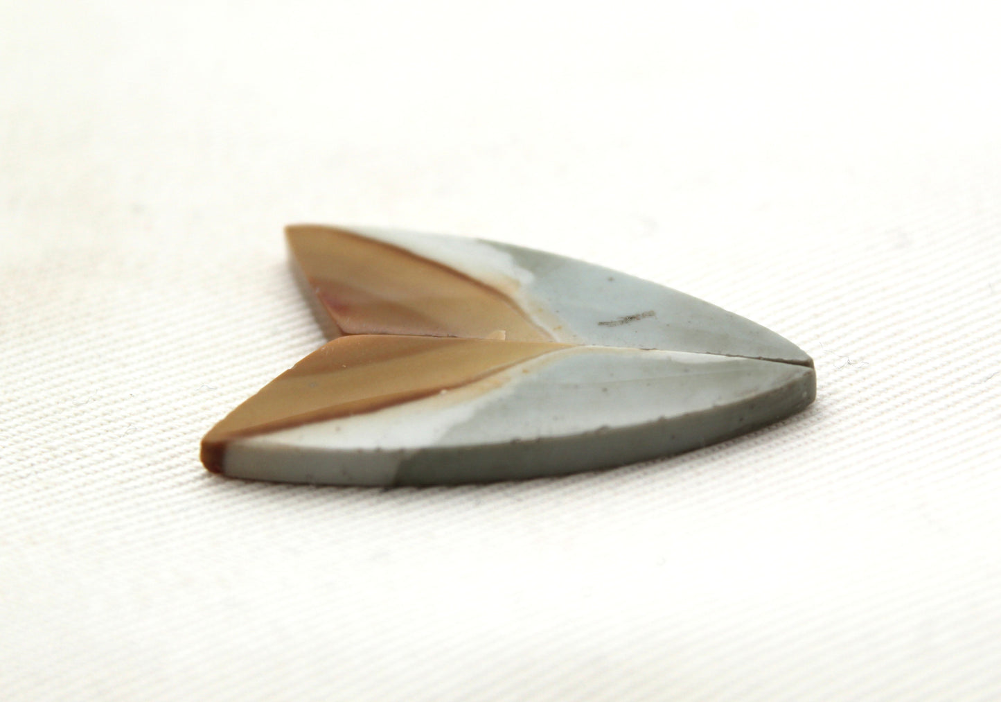 Matching pair of polychrome Jasper Cabochons green
