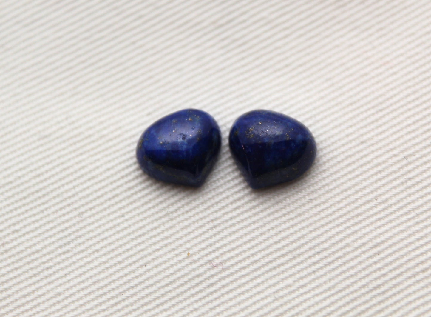 Pair Lapis Lazuli Cabochon Heart-Pear 9X10MM
