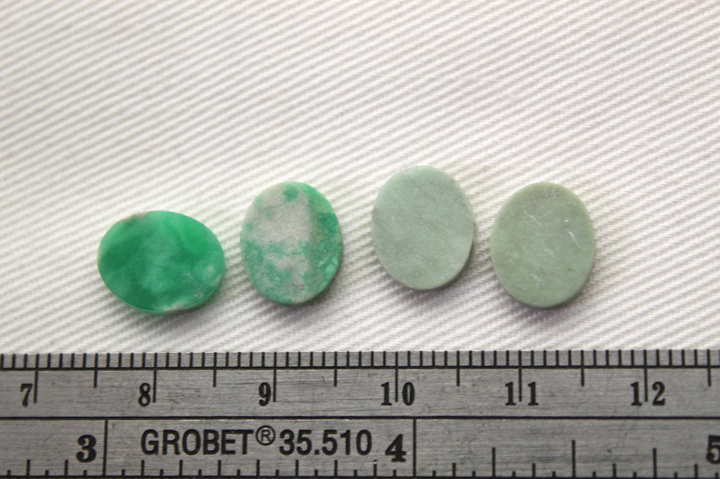 Paire de Cabochons Plats Variscite 10 MM Pierres gemmes rondes