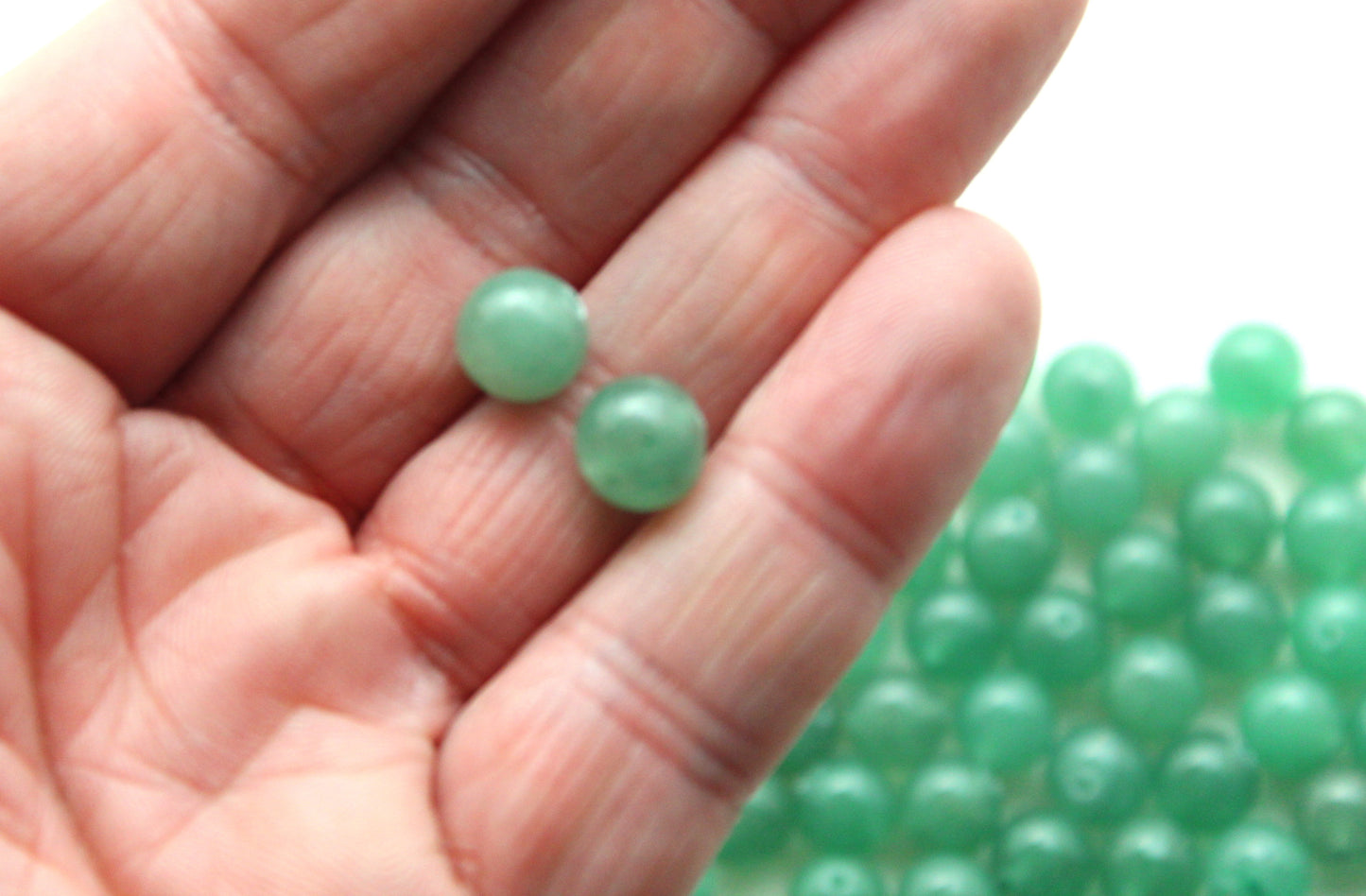 70 Natural Green Aventurine beads 8 MM
